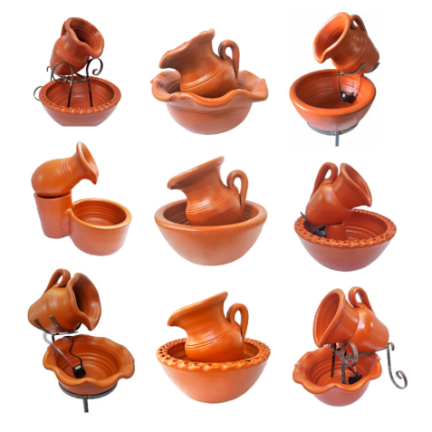 fonte de água decorativa pequena para santa ceia  casa mesa sala escritório bebedouro pet com bomba silenciosa em Oferta na Shopee