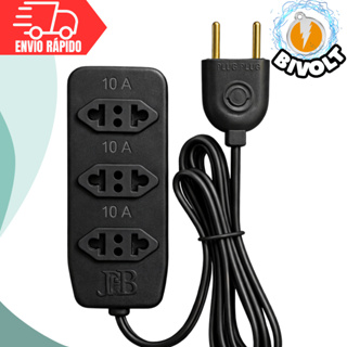 Extensão Elétrica Extensão de Energia 3 Tomadas Cabo Prolongador Bivolt 10A 2 Metros em Oferta na Shopee