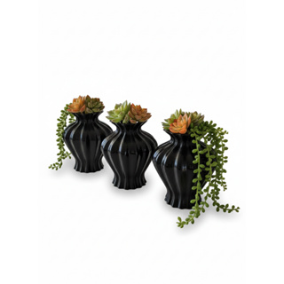 Kit 3 Vasos de planta Decorativo Moderno Decoração Elegante minimalista Suculenta Artificial em Oferta na Shopee