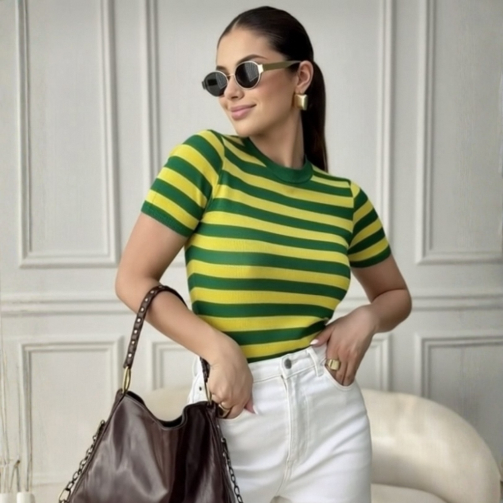 Blusa Feminina Brasil Look Copa 2026 em Modal Premium em Oferta na Shopee