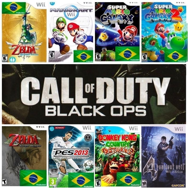 Nintendo Wii Completo  Lotado de jogos - Wii Desbloqueado  - Wii Destravado  - Wii Completo