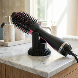 🎀 Suporte Organizador para Escova Secadora Universal Design Aesthetic Moderno para Bancadas e Banheiro  Descanso de Mesa em Oferta na Shopee