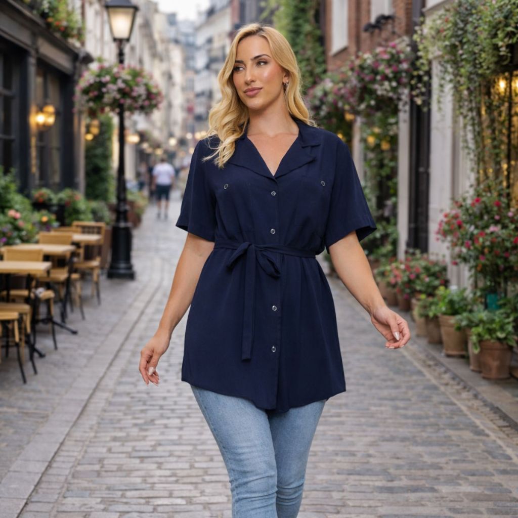 CHAMISE CAMISA FEMININA VISCOLINHO VERSATIL ELEGANTE Look Confortável e Elegante Para Qualquer Ocasião