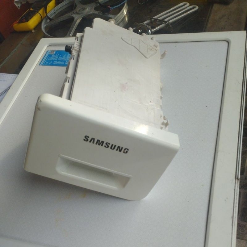 Porta sabão com gaveta máquina de lavar Samsung eco bubble wf106u4sawq
