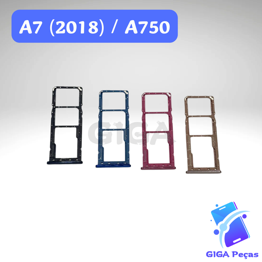 Gaveta Chip Bandeja Slot compativel com A7 (2018) / A750 Reposição