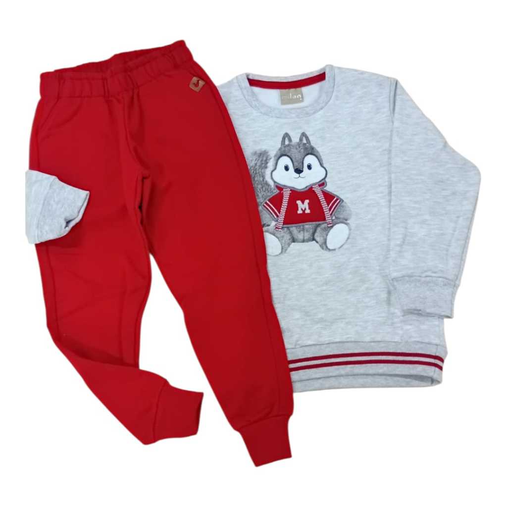 CONJUNTO MENINO MILON FLANELADO CASACO + CALÇA TAM 4-6-8 em Oferta na Shopee