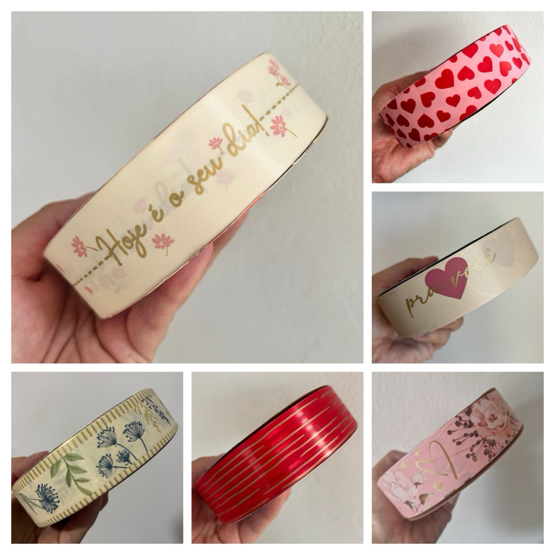 Fita Plástica Estampada/Decorada Maxi Albano 32mmX100m em Oferta na Shopee