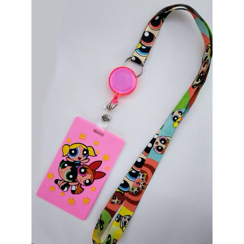 Porta-Crachá Infantil Meninas Super Poderosas - Kit com Cordão e Clip Retrátil Emborrachado | Identificador Vertical em Oferta na Shopee