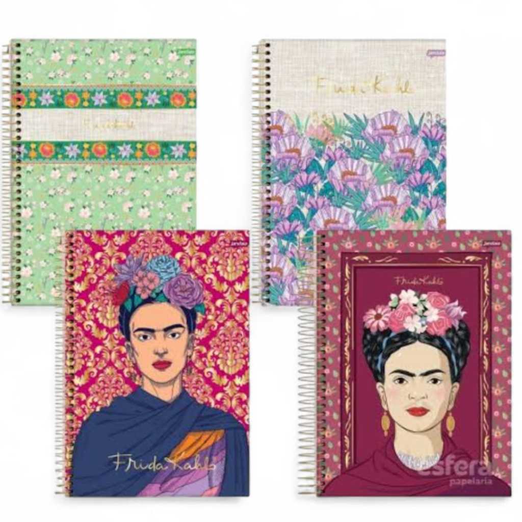 CADERNO UNIVERSITÁRIO FRIDA KAHLO ( 10MATÉRIA) em Oferta na Shopee