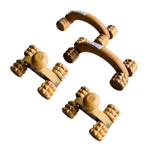 Massageador Manual carrinho de madeira com rodinhas em Oferta na Shopee