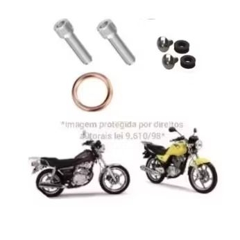 anel escape yes 125 intruder  + 2 parafusos escapamento+ 2 coxim + 2 parafuso protetor escape