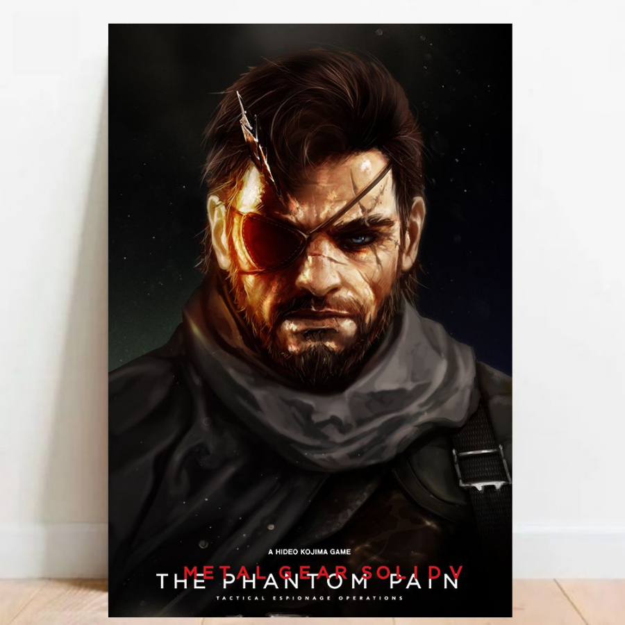 Quadro Gamer Placa decorativa Metal Gear Solid FPS video games sem moldura a2 01