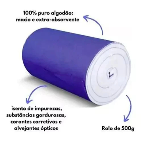 Algodão Hidrófilo Rolo 500g Polax — imagem 2 de 2