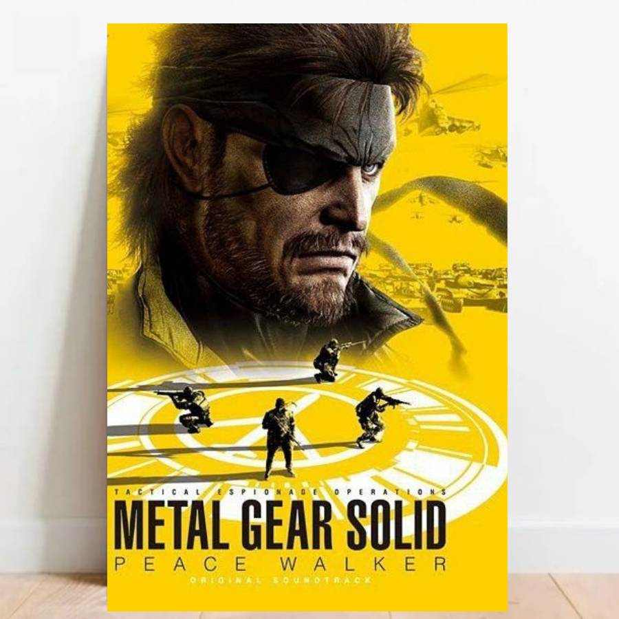 Quadro Gamer Placa decorativa Metal Gear Solid FPS video games sem moldura a2 02