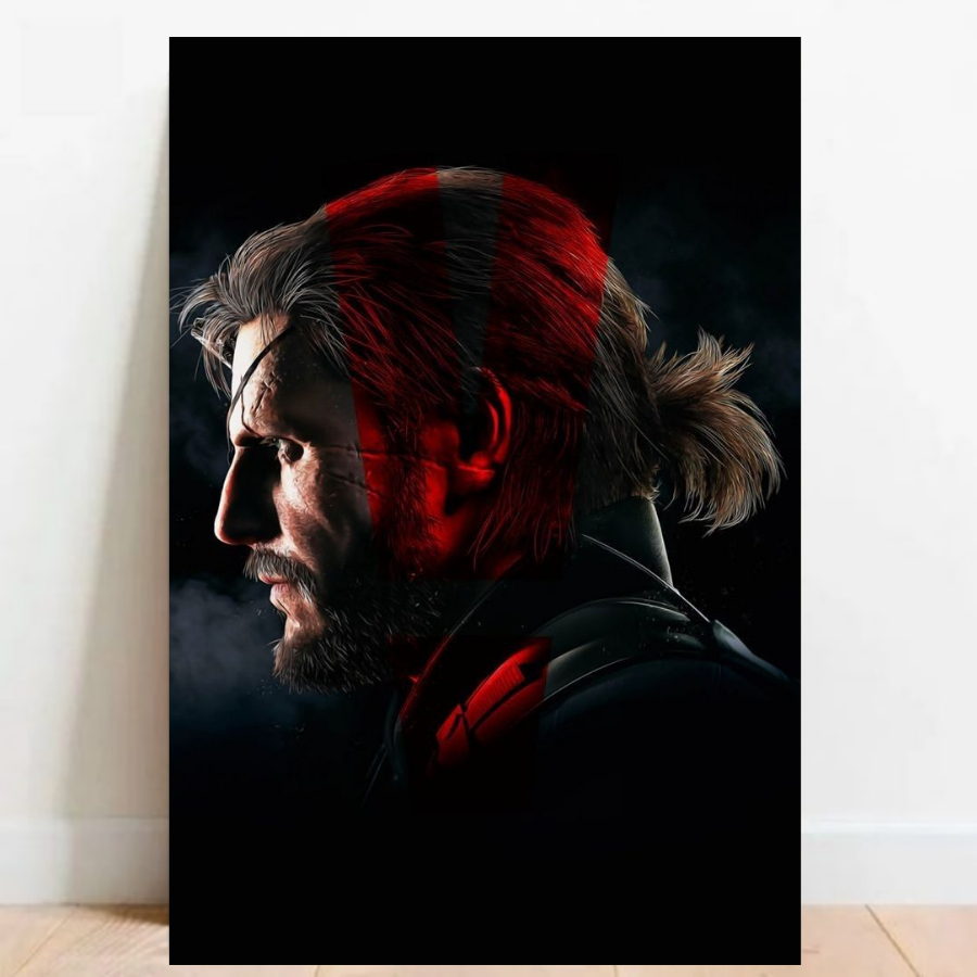 Quadro Gamer Placa decorativa Metal Gear Solid FPS video games sem moldura a2 04