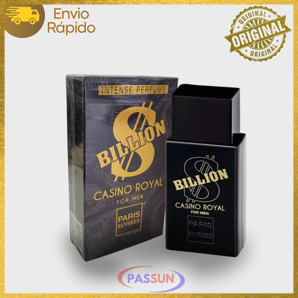 Perfume Billion Casino Royal Eau de Toilette Masculino 100ml Paris Elysees Intense Perfume Original