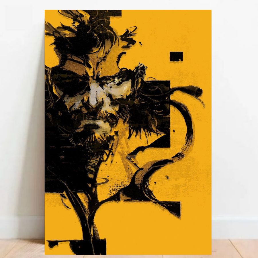 Quadro Gamer Placa decorativa Metal Gear Solid FPS video games sem moldura a2 05