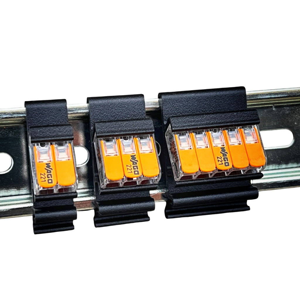 Suporte Caixa Quadro DIN para Conector Eletrico WAGO 221