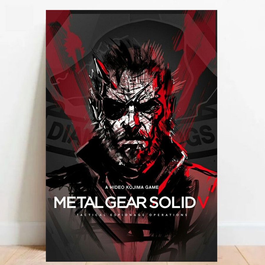 Quadro Gamer Placa decorativa Metal Gear Solid FPS video games sem moldura a2 012