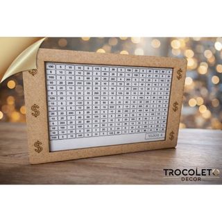 Cofre Desafio 10 Mil | Cofrinho Metas Financeiras | 18,5x12x7 cm | Presente Criativo MDF
