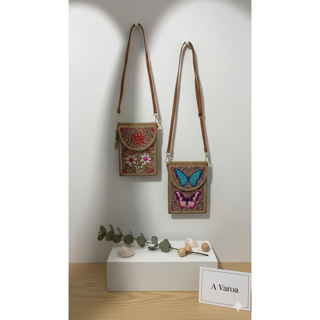 Bolsa Transversal Bordada Boho Chic - Exclusividade A Varoa