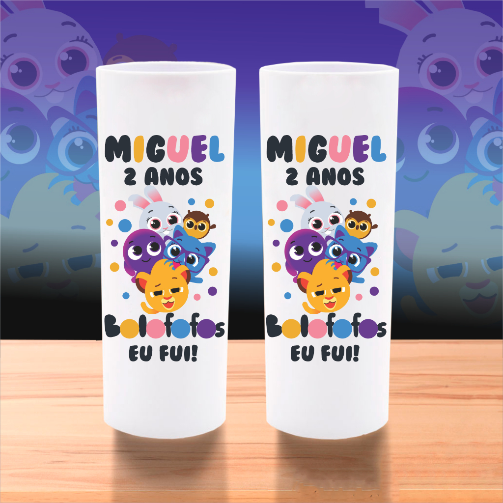 100 Copos Long Drink Personalizado BOLOFOFOS Infantil um bolinho, kit festa lembrancinha ANIVERSÁRIO