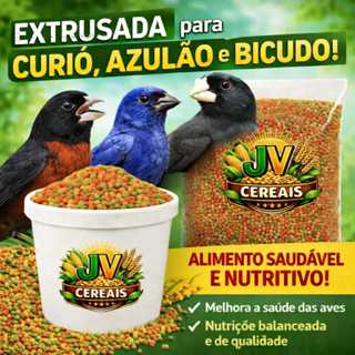 Curió, Azulão e Bicudo Alimento Completo para Pássaros (500g) em Oferta na Shopee