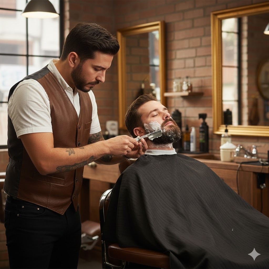 Kit C/2 Navalha Barbeiro Profissional Sekich Gold Inox Barba Acabamento Manual Dobrável Cabelo