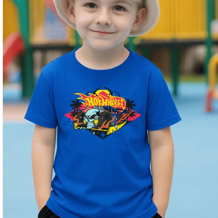 Camiseta Infantil HotWheels - Camisa Infantil Juvenil Unissex  - 100% Algodão 30.1 - Camisa para Crainças