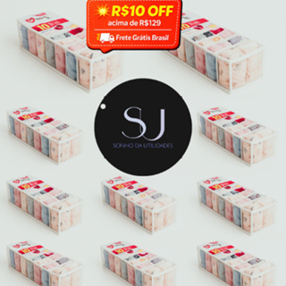 Kit 10 Colmeias Organizadoras Transparentes P Branca | Gavetas Sempre Organizadas | SU SONHO em Oferta na Shopee