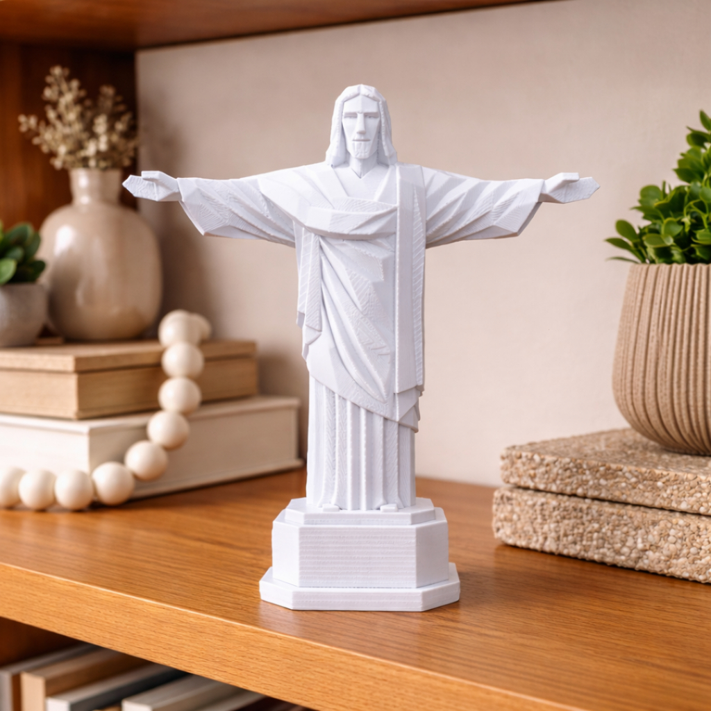 Cristo Redentor 15cm Decorativo Escultura Presente Religioso