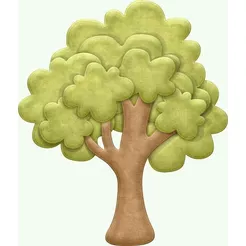 Display de Chão Mdf Decoração Cenário Festa - Árvore Verde Rosa Marrom Aquarela Floresta (1 Peça - Vários Tamanhos)