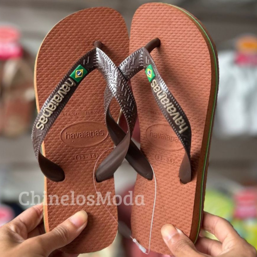 Havaianas Chinelos Listras Brasil Logo Bandeirinha Adulto em Oferta na Shopee