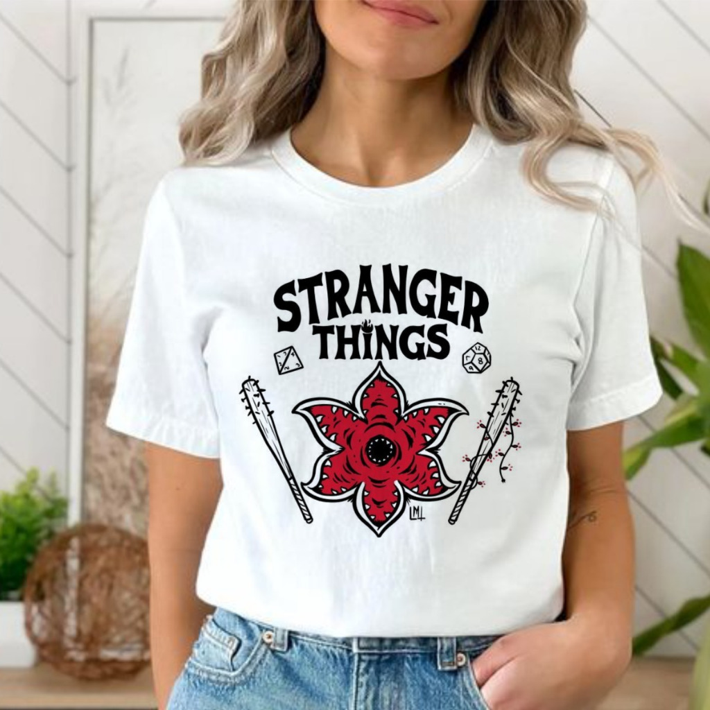 CAMISETA UNISSEX Blusa tshirt feminina Stranger Things Demogorgon Flower, tshirt moda casual plus size
