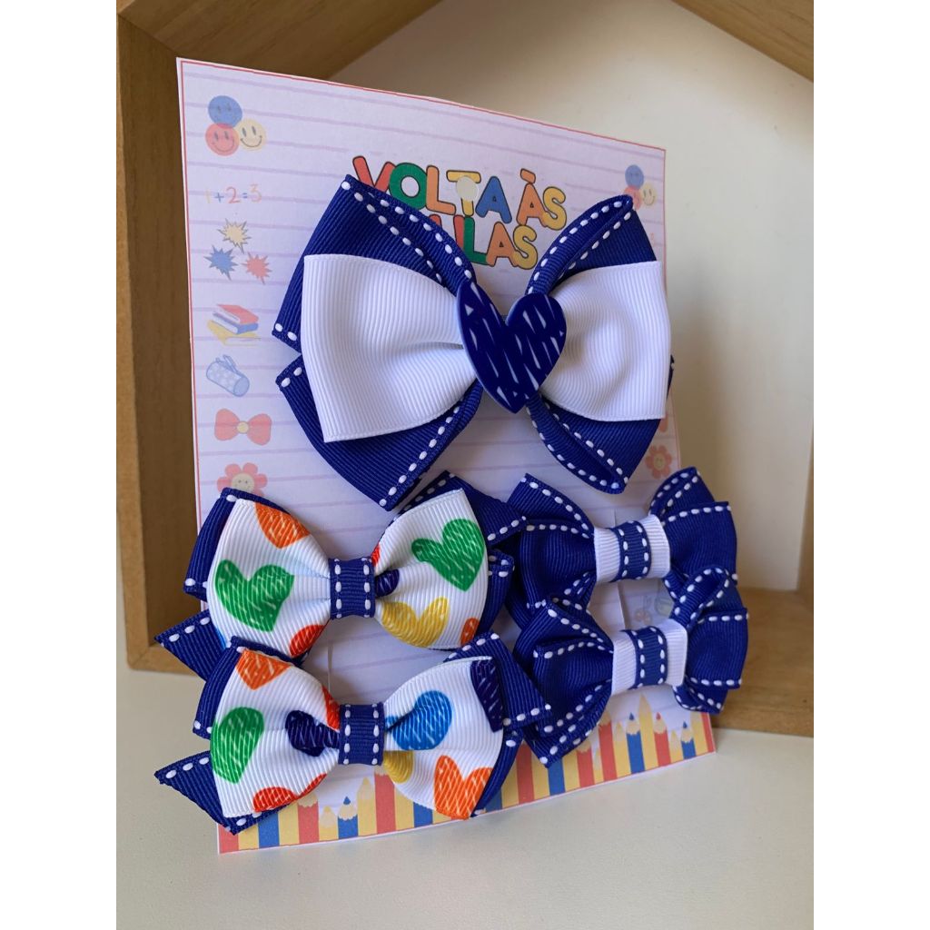 Kit laços escolar, laço M e pares/laços volta as aulas em Oferta na Shopee