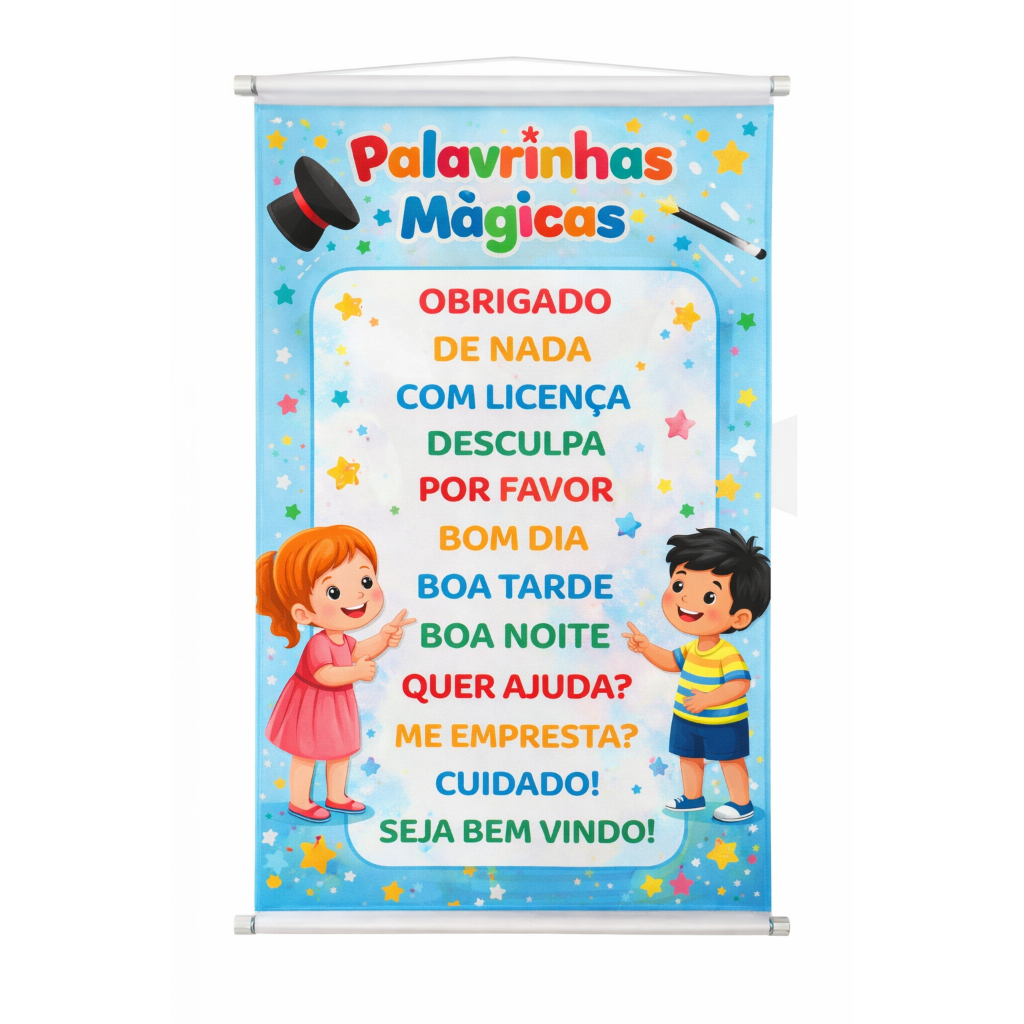 Banner Educativo Palavrinhas Mágicas| Ideal para Sala de Aula, Educação Infantil Pedagogia em Oferta na Shopee