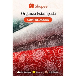 Tecido Organza Estampado – Ideal para Roupas Finas, Laços e Decoração