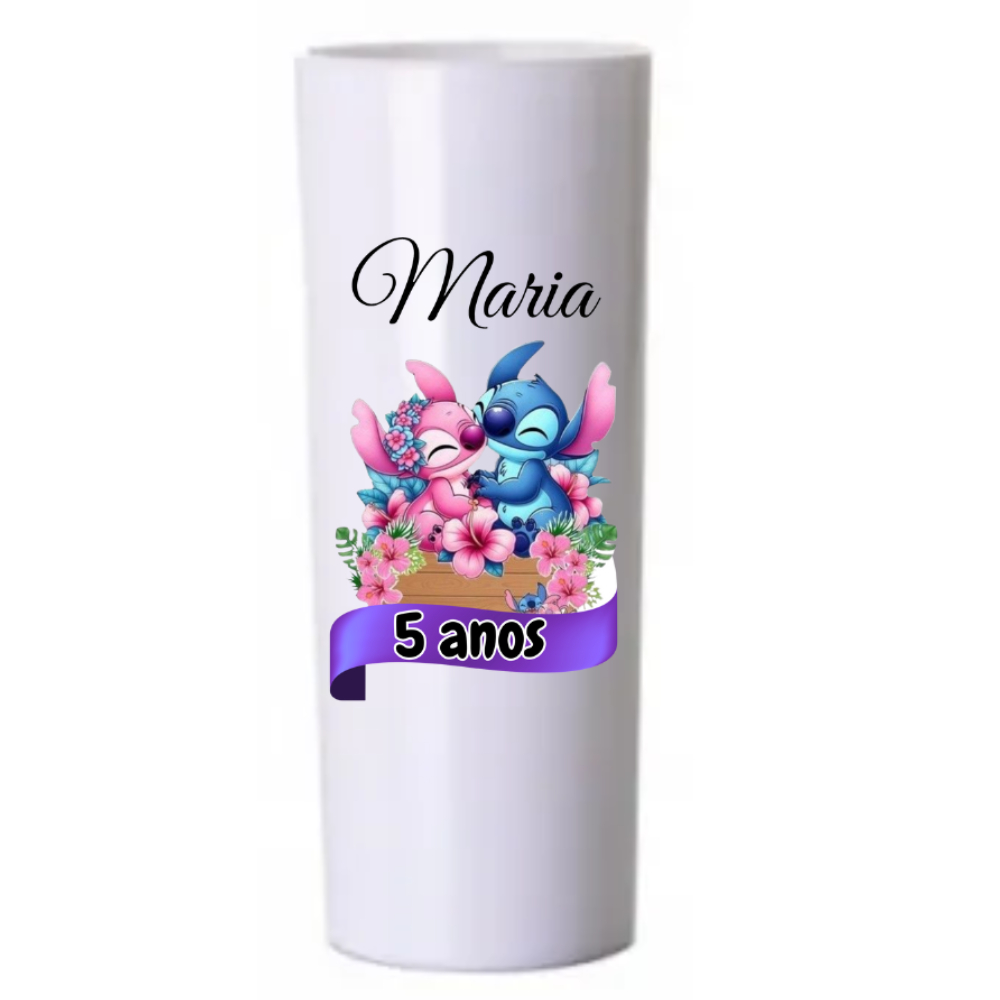 40 Unidade de Copo Stitch  Long Drink Personalizado Festa Infantil  Aniversario e lembrancinha com Nome