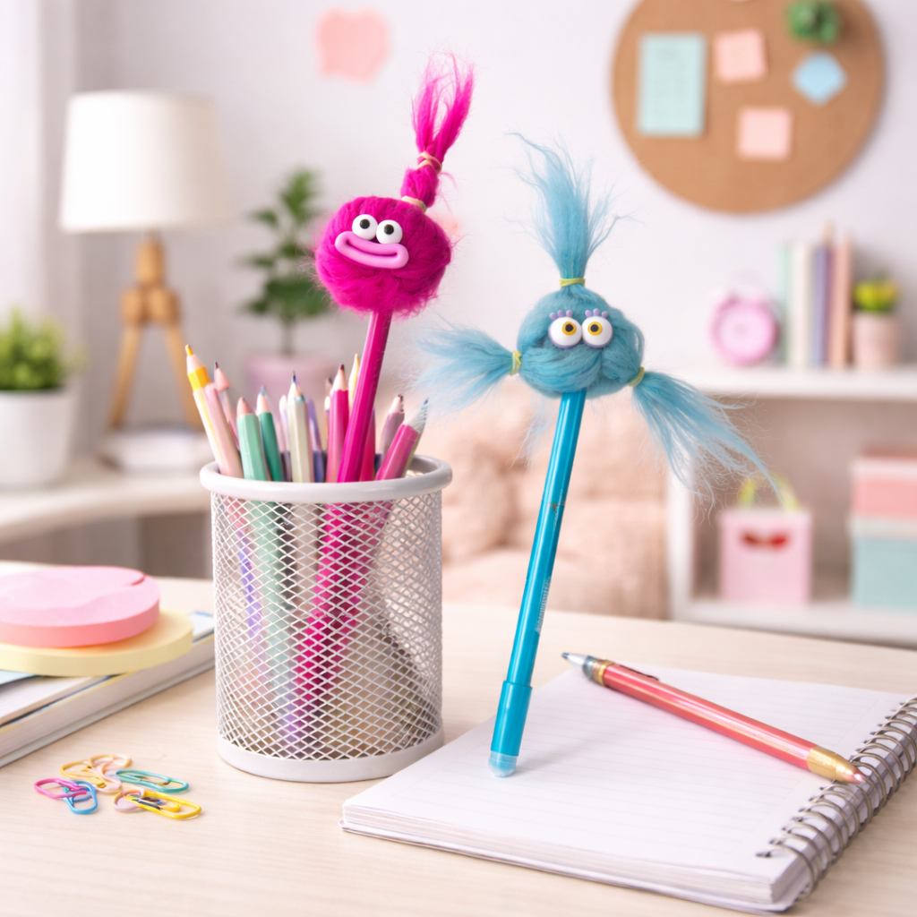 Caneta Gel Apagável 0.7mm Crazy Fluffles BRW Azul Cabelo Maluco em Oferta na Shopee