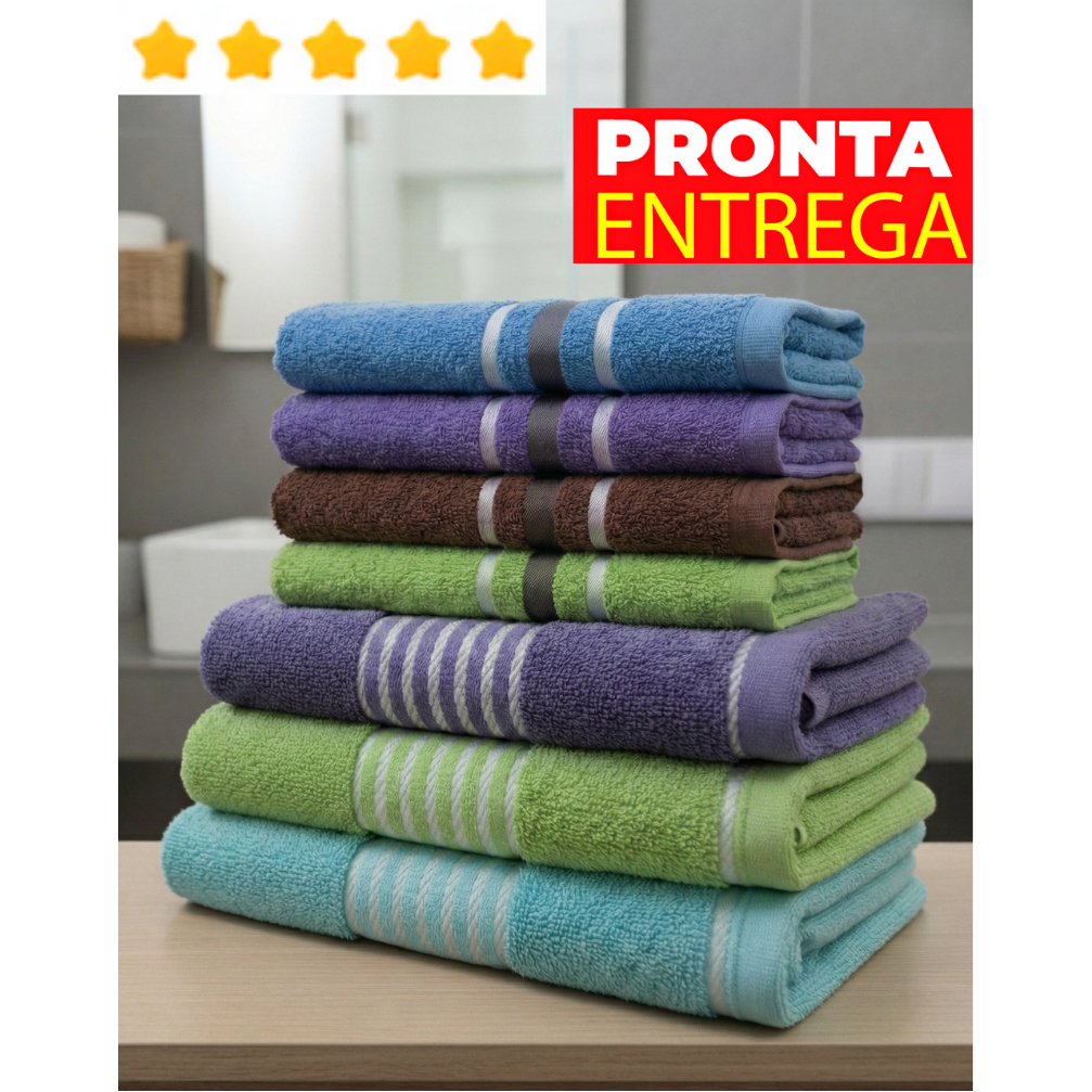 *QUEIMA DE ESTOQUE* KITS VARIADOS Toalha de Banho 200G 500G Rosto Lavabo Pano de Copa 100% Algodão Promoção