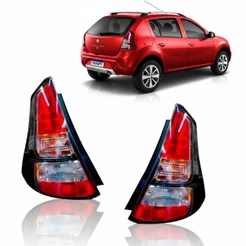 Par Lanterna Traseira Sandero Stepway 2012 2013 2014 Sinaleira Fumê Depo