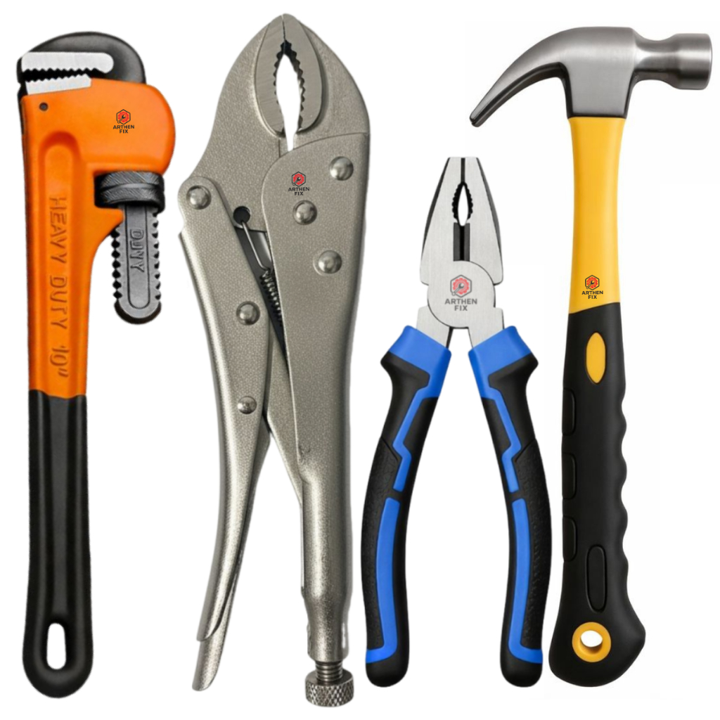 kit ferramenta chave grifo, alicate pressão, alicate 8'', martelo aço alta qualidade em Oferta na Shopee