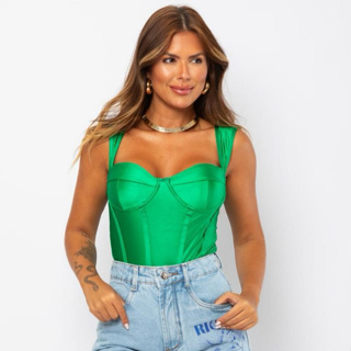 Body Feminino Acetinado Alça Grossa Com Barbatana Aro Tendência em Oferta na Shopee