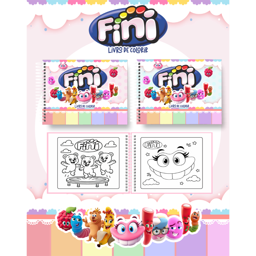 Livro de Colorir Folha GROSSA 180g FINI 50 Páginas / PROMOÇÃO