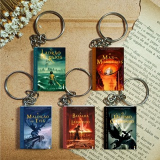 Chaveiro de mini livro - PERCY JACKSON E OS OLIMPIANOS em Oferta na Shopee