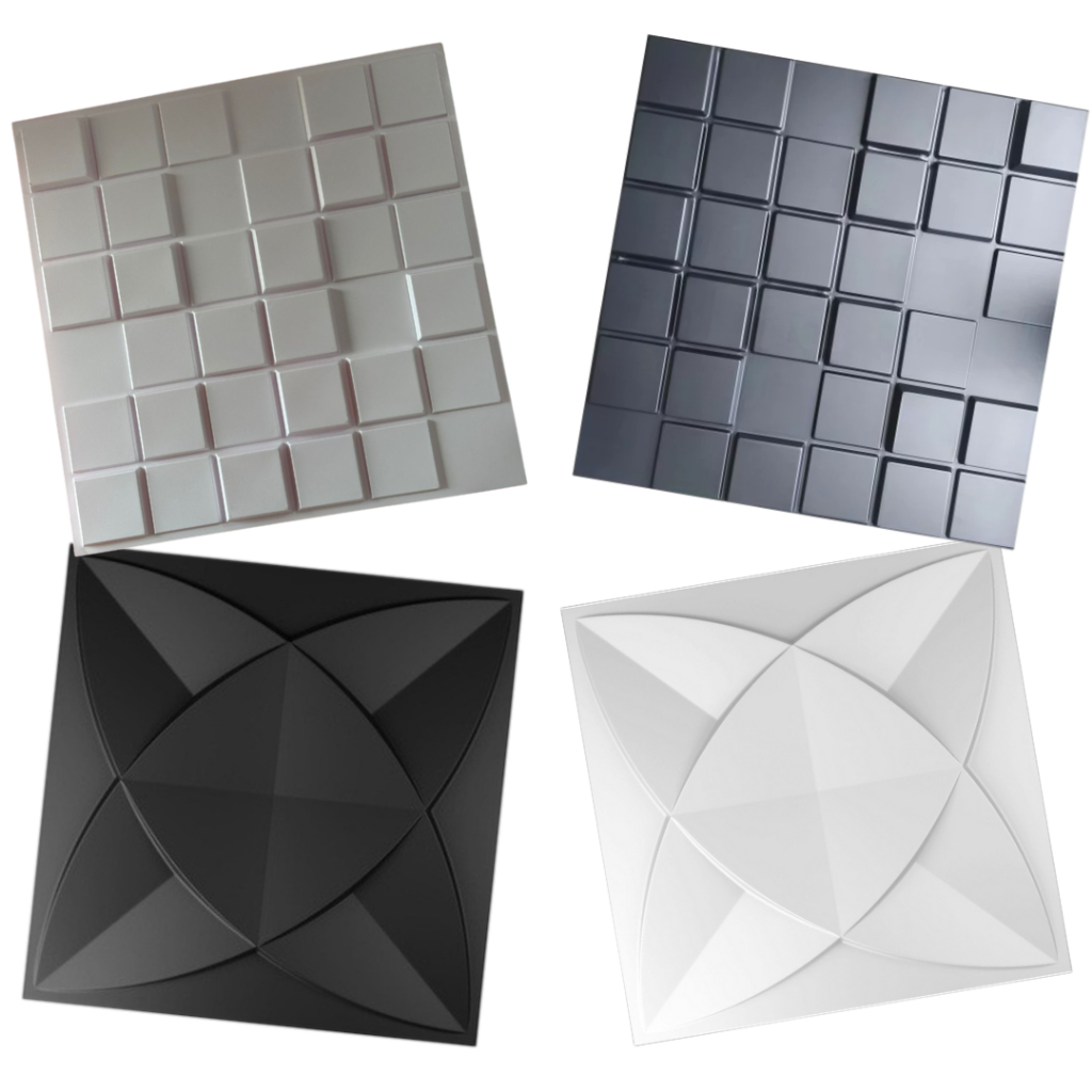 Kit 50 Placas PVC 3d Revestimento De Parede Decorativa 25 cm em Oferta na Shopee