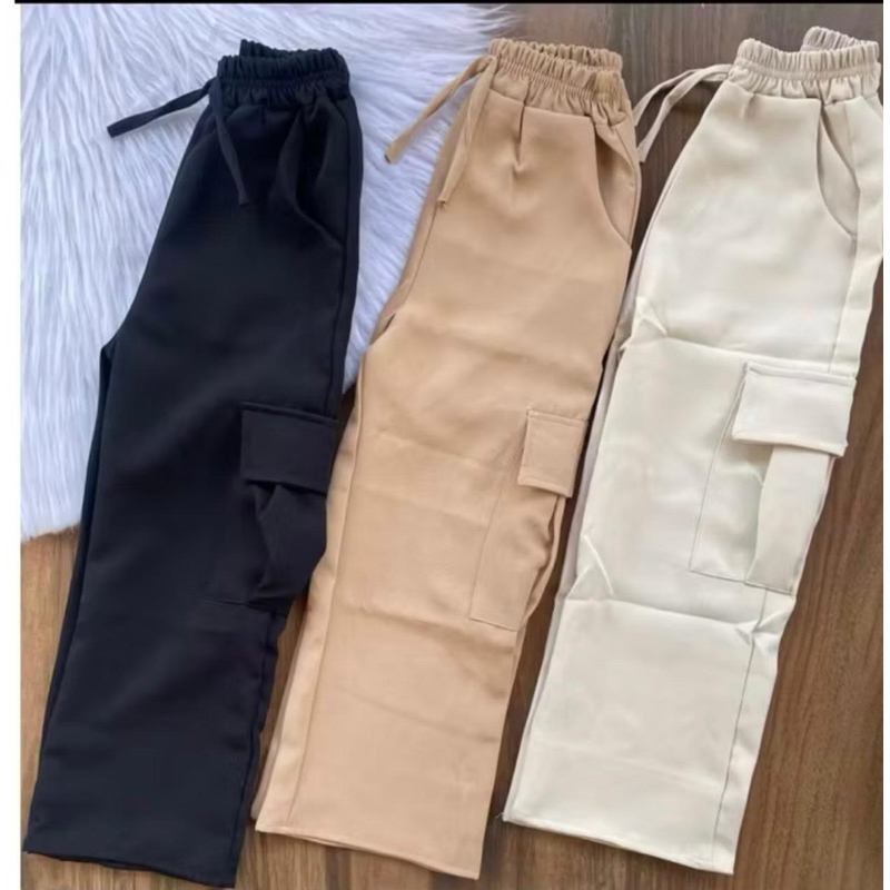 Calça Alfaiataria Luxo Infantil e Juvenil Menina 4 ao 16  Wide Leg Cargo Moda Blogueira Menina