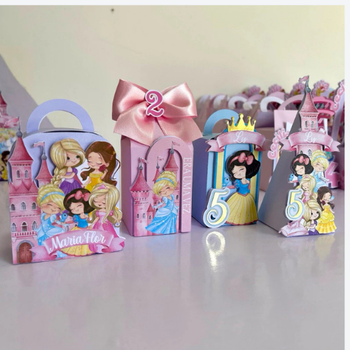 Lembrancinha personalizada KIT Princesa Disney | Festa de aniversário infantil menina