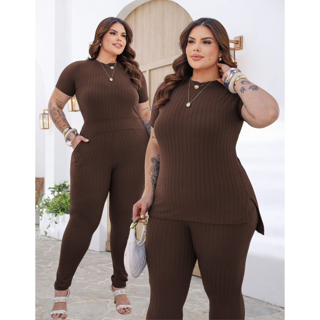 Conjunto Plus Size Blusa e Calça Versátil Moda Conforto Ideal para Todas as Ocasiões em Oferta na Shopee