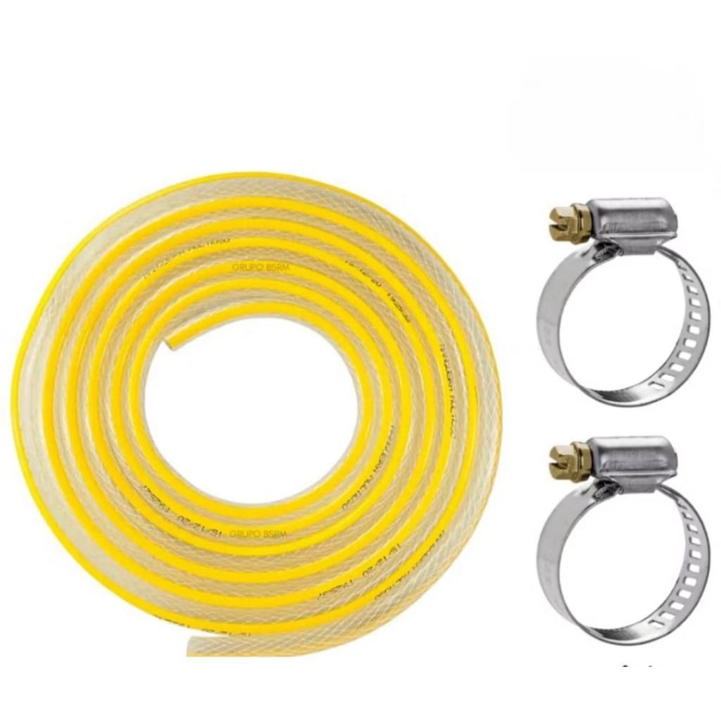 Mangueira Premium de Gás Trançada e Abracadeira  com Alta Resistência e Durabilidade 1,25m em Oferta na Shopee